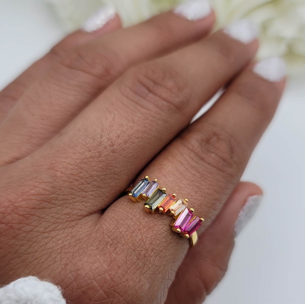 🥰 COLORFUL SPIRIT STERLING SILVER RING - Picture 9 of 11